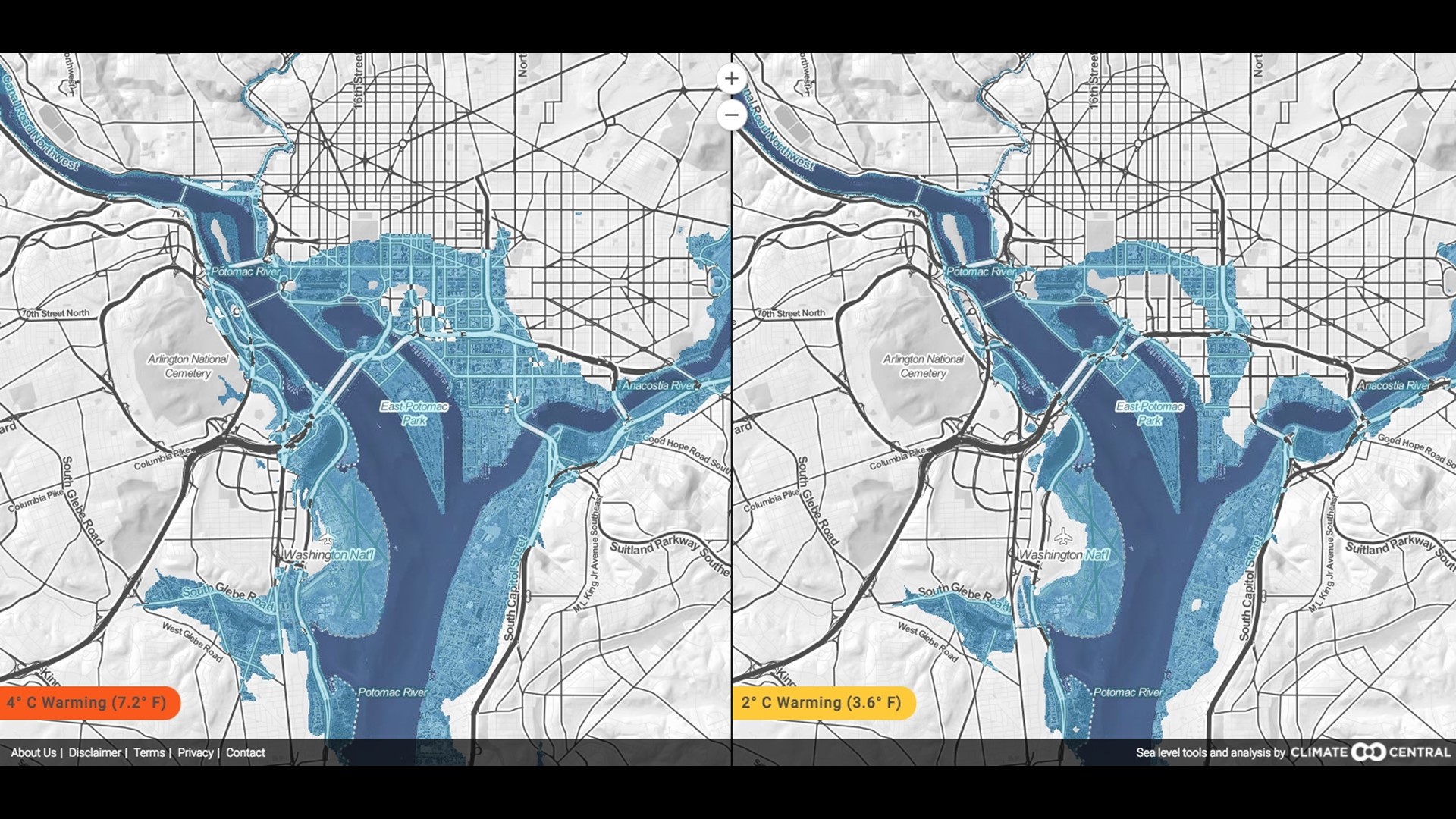 Potomac and Anacostia rivers are tidal rivers