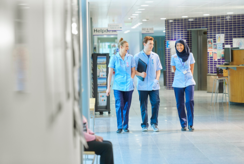 Med Students Walking